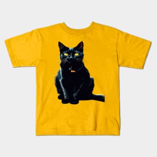 MY BLACK CAT RULE Kids T-Shirt